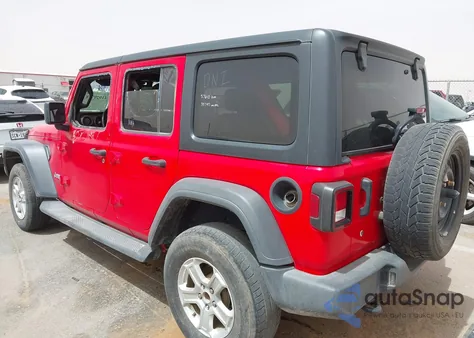 2018 Jeep Wrangler Unlimited Sahara из США, поврежденный, VIN 1C4HJXEGXJW039188